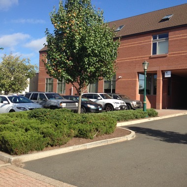 Commercial parking lot landscaping